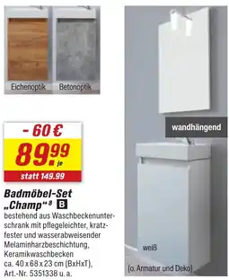 toom Baumarkt Badmöbel-Set „Champ" Angebot