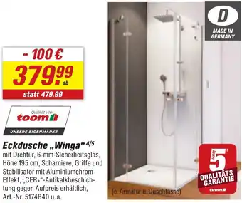 toom Baumarkt Eckdusche ,,Winga" Angebot