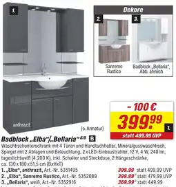 toom Baumarkt Badblock ,,Elba"/Bellaria Angebot