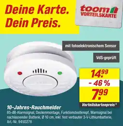 toom Baumarkt 10-Jahres-Rauchmelder Angebot