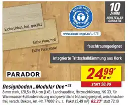 toom Baumarkt PARADOR Designboden ,,Modular One" Angebot