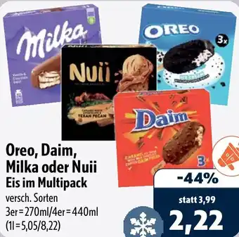 Aktiv Irma Oreo, Daim, Milka oder Nuii Eis im Multipack Angebot