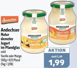 Aktiv Irma Andechser Natur demeter Jogurt im Pfandglas Angebot