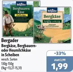 Aktiv Irma Bergader Bergkäse, Bergbauern oder Heumilchkäse in Scheiben Angebot