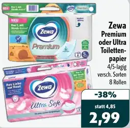 Aktiv Irma Zewa Premium oder Ultra Toilettenpapier Angebot