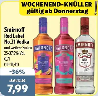 Aktiv Irma Smirnoff Red Label No.21 Vodka Angebot