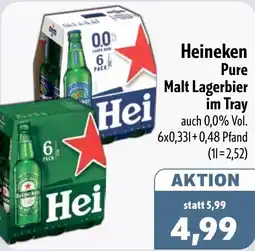 Aktiv Irma Heineken Pure Malt Lagerbier im Tray Angebot
