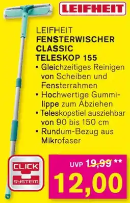 KODi Leifheit fensterwischer classic teleskop 155 Angebot