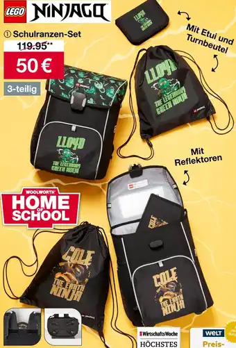 Woolworth LEGO NINJAGO Schulranzen-Set Angebot