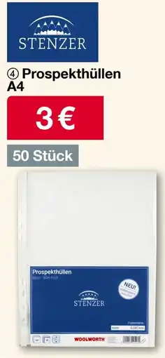 Woolworth STENZER Prospekthüllen A4 Angebot