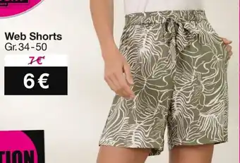 Woolworth Web Shorts Angebot