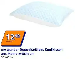 Action my wonder Doppelseitiges Kopfkissen aus Memory-Schaum Angebot