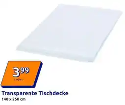 Action Transparente Tischdecke Angebot