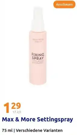 Action Max & More Settingspray Angebot