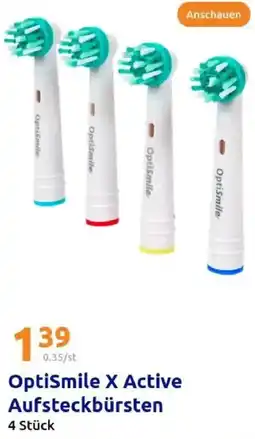 Action OptiSmile X Active Aufsteckbürsten Angebot