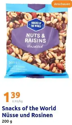 Action Snacks of the World Nüsse und Rosinen Angebot