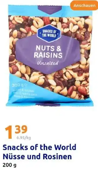 Action Snacks of the World Nüsse und Rosinen Angebot