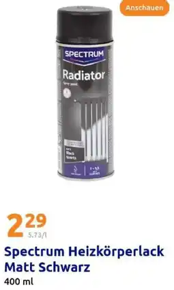 Action Spectrum Heizkörperlack Matt Schwarz Angebot
