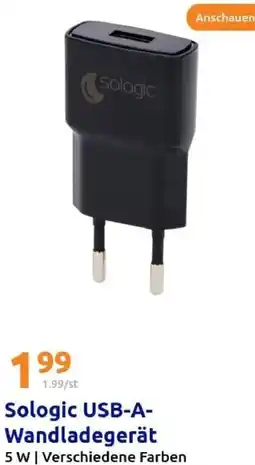 Action Sologic USB-A Wandladegerät Angebot