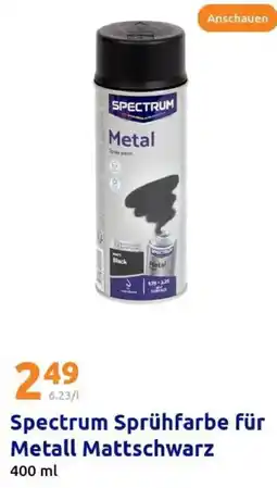 Action Spectrum Sprühfarbe für Metall Mattschwarz Angebot