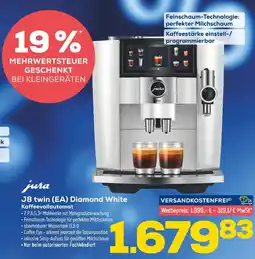 Euronics Jura j8 twin (ea) diamond white kaffeevollautomat Angebot