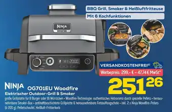 Euronics Ninja og701eu woodfire elektrischer outdoor-grill & smoker Angebot