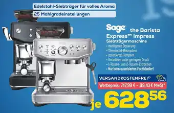 Euronics Sage the barista express impress siebträgermaschine Angebot