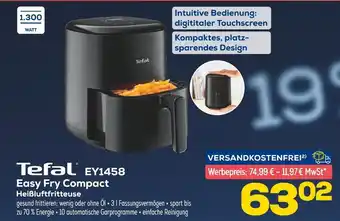 Euronics Tefal ey1458 easy fry compact heißluftfritteuse Angebot