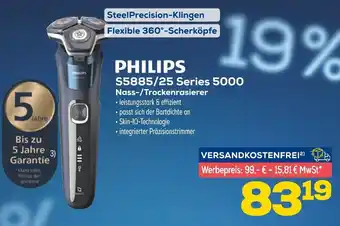 Euronics Philips s5885/25 series 5000 nass-/trockenrasierer Angebot