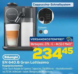 Euronics Delonghi en 640.b gran lattissima kapselautomat Angebot