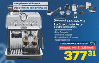Euronics Delonghi la specialista arte siebträgermaschine Angebot