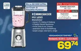 Euronics Rommelsbacher mx 1250 standmixer Angebot