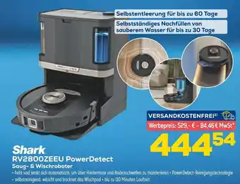 Euronics Shark rv2800zeeu powerdetect saug- & wischroboter Angebot