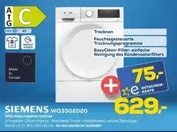 Euronics Siemens wq33g2d20 wärmepumpentrockner Angebot