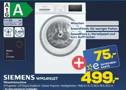 Euronics Siemens wm14n127 waschmaschine Angebot