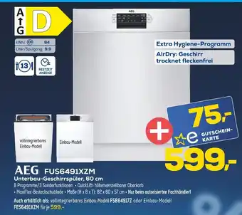 Euronics Aeg fus6491xzm unterbau-geschirrspüler, 60 cm Angebot