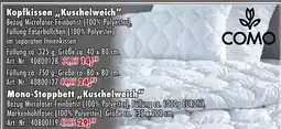 Möbel Mahler Como kopfkissen „kuschelweich“ Angebot