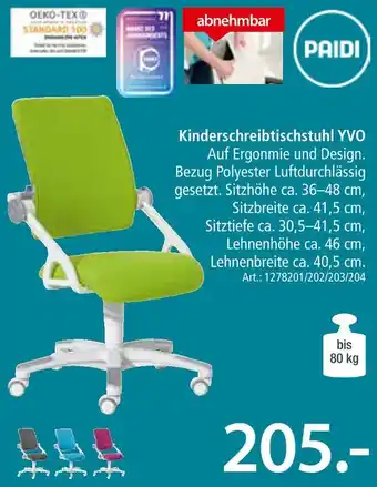 Zurbrüggen Paidi kinderschreibtischstuhl yvo Angebot