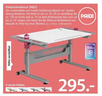 Zurbrüggen Paidi kinderschreibtisch tablo Angebot