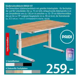 Zurbrüggen Paidi kinderschreibtisch diego gt Angebot