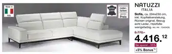 Möbel Inhofer Natuzzi italia sofa Angebot