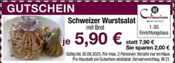 Möbel Inhofer Schweizer wurstsalat mit brot Angebot