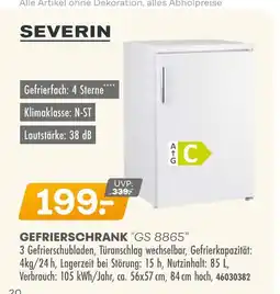 Möbel Kraft Severin gefrierschrank gs 8865 Angebot