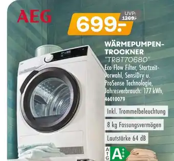 Möbel Kraft Aeg wärmepumpentrockner tr8t70680 Angebot