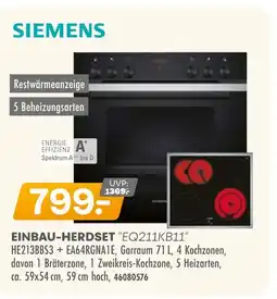 Möbel Kraft Siemens einbau-herdset eq211kb11 Angebot
