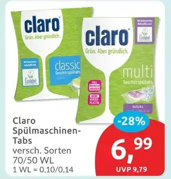 Budni Claro classic geschirrspültabs Angebot
