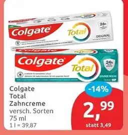 Budni Colgate total zahnpasta original Angebot