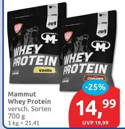 Budni Mammut whey protein vanilla Angebot