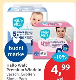 Budni Hallo welt junior plus premium windeln Angebot