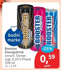Budni Booster energydrink absolute zero Angebot